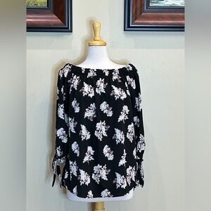 Time To Bloom | Size 1X Chic Floral Women's Blouse